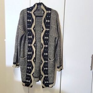 Buckle Black Women's Cardigan Size Large